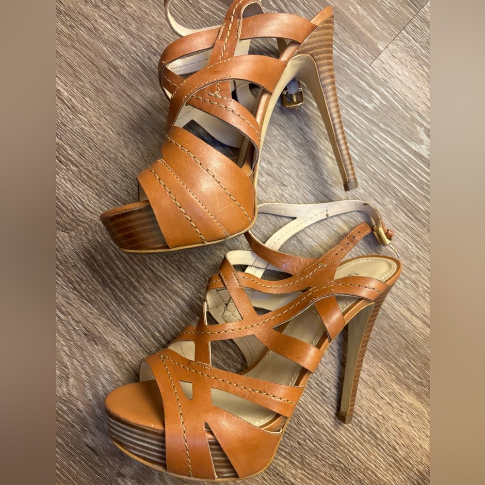Guess Platform Heels-Cognac, size 7.5
